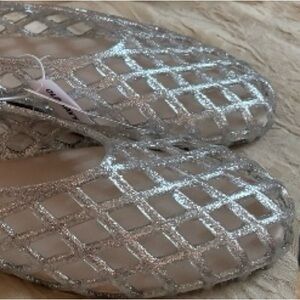 Silver Jelly Flats New Women’s Size 10